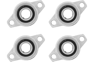 HiPicco Pillow Block Bearing, 4Pcs KPL004 Flange Mounted Pillow Bearings - Bore 20mm/0.79" ID Self Alignment Zinc Alloy Plummer Block Bearing for Diameter 20mm Linear Shaft Rod