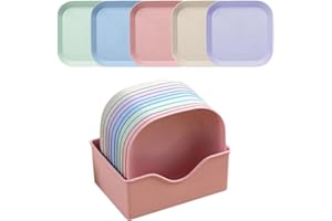 Weenwill Cat Bowl,Cat Food Dish 12 Pcs Colorful Cute Feeding Bowls for Food and Water Kitten Bowls Set for Kittens,Short Legged Cats and Flat Cats