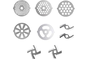 Ioensy 9X Attacco per tritacarne Dischi per Piatti per tritacarne Accessori per la Cucina per tritacarne in Acciaio Inossidabile per tritacarne per