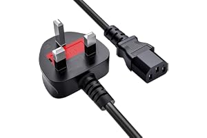 Next Plug power cable 3 Pin UK Europe power cord compaitable with desktop,Laptop, TV Monitor, projector, Printer, Photo copier, Kettle Lead with support up to 220V, With fuse protection.