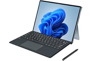 KUU Ordinateur Portable 2 en 1 Windows 11, 12.6" PC 16Go DDR4 RAM 512Go SSD PCIE, Core i7-1165G7 CPU, Tablettes Tactile 2160x1440 IPS Écran, Laptop avec Clavier Magnétique Détachable et Stylo