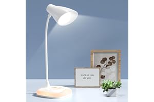‎GOBIKEY Schreibtischlampe LED, 2 in 1 Leselampe/Nachttischlampe, 3 Helligkeitsmodi Dimmbar, USB Wiederaufladbar Akku Tischlampe, Tischlampe Kabellos mit Touchbedienung für Lesen, Studieren, Arbeiten.