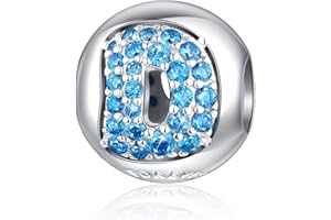 FOREVER QUEEN Zawieszka damska z literą alfabetu, srebro wysokiej próby 925, do europejskich bransoletek, idealny prezent na Dzień Matki, z pudełkiem na prezent