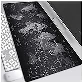 POPİ&Ccedil;O D&uuml;nya Haritalı 90x40 Cm Mouse Pad, D&uuml;nya Desenli Mouse Pad
