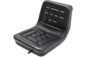FUTCHOY Seat Shell Tractor Seat Tractor Seat Mini Excavator Ride-On Mower, Forklift Truck Seat, Black