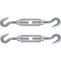 Gancio Chiuso Filettato M6 X 110 Mm - In Acciaio Zincato, Per Tensori E Fissaggi (Confezione Da 2)