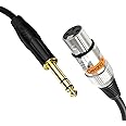 Getaria 3.3ft Female XLR to 1/4 TRS Cable, 6.35mm to XLR Female Balanced Microphone Cable, Quarter Inch Jack Balanced to XLR Microphone Cable Compatible with Speakers, Audio Consoles,Mixers