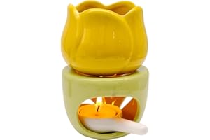 INHEMING Essenza In Ceramica Bruciatore, Bruciatore di oli essenziali in ceramica per Aromaterapia, Diffusore Candele Aromi Rimovibile,Lampada Profumata In Ceramica