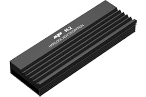 iHTP Heatsink M.2 2280 SSD Cooler, Aluminum, with Thermal Pad for Computer PC PS5 PCIE NVME or NGFF SATA M.2 SSD Installation|Black