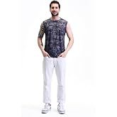 Ghassy Co. Men's Moisture Absorber Quick Dry Athletic Technical Performance Athlete Zero Arm T-shirt GYM 108