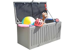 EASYLIFE LIFESTYLE SOLUTIONS Easylife Steelcore270 Steel-Reinforced Garden Storage Box with 270 Litre Capacity, Lockable and Waterproof Garden Tool Storage Chest, No Tool Assembly, H53xW105xD49cm- Fully Guaranteed