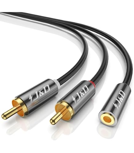 Acquista Adattatore stereo femmina da 3,5 mm 1/8'' a 2 jack RCA maschio, splitter per cavo audio AUX Y in Italia a partire da 1.54