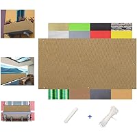 Stootrel Balkon Sichtschutz Balkonverkleidung Anthrazit Ohne Bohren Balkonbespannung, 50 X 200CM Khaki Wind und UV…