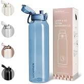 UZSPACE 1 Litre BPA Free Sports Water Bottle with One Click Opening | Carbonated Drinks Leakproof Children's Bottle with Hand