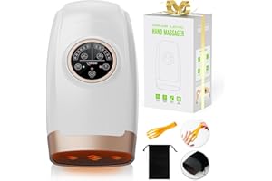 cotsoco Hand Massager Machine with Heat and Compression, 6 Levels Shiatsu Massager for Arthritis and Carpal Tunnel Relief, Pain Relief for Finger, Wirst, and Hand, Best Gifts for Men and Women