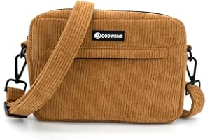 COOWONE Hundeleckerli-Tasche Hundespaziergangstasche für Leckerlis, Knabbereien, Spielzeug, Weiche Cord Hundetrainingstasche mit integriertem Kotbeutelspender (Braun 3.0)