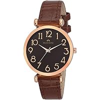 SWISSTONE CK301 Leather Strap Analog Wrist Watch for Women