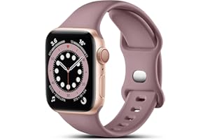 CeMiKa Compatible with Apple Watch Strap 38mm 41mm 40mm 42mm, Silicone Sport Band Replacement Straps Compatible with Apple Watch Series 10 9 8 7 6 5 4 3 2 1 SE/iwatch Strap, Women Men, SmokeViolet
