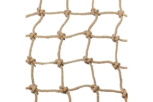 WANIAN Seilnetz Geländer Tarnnetz Hanf Seil Sicherheitsnetz Sicheres Treppennetz Für Kinder Raumteiler Schutzplane Außenkletter-Hängematte Schaukel Innenzaun Dach Balkon Support-Anpassung