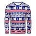 Produktbild Soupliebe Herren Herbst Winter 3D Weihnachten Print Langarm Oansatz Sweatshirt Bluse