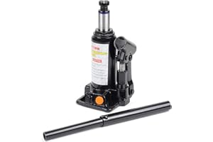 Wiltec Cric a Bottiglia da 2 t abbassamento Lento 158-308 mm Martinetto Idraulico