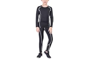 MINGHE Boys Thermal Underwear Set Long John Skin Base Layer Tops and Bottom Moisture Wicking