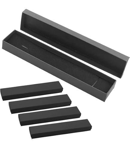 Qaziuy Schmuck Geschenkbox 21x4x2.5cm - Rechteckige Aufbewahrung Für Ketten & Armbänder