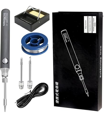 Kit de fer à souder à piles, fer à souder rechargeable USB avec écran