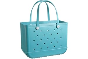 GWQDJ Rubber Tote Bag Waterproof Sandproof Beach Bags EVA Portable Washable Travel Sports Handbag Beach Tote Travel Bags for Gym Beach Travel Pool Yoga