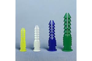 HASWARE plastikowe kołki do płyt kartonowo-gipsowych zestaw asortymentowy śrub 116 sztuk-zawiera 4 różnej wielkości kotwy i śruby, kołki rozporowe kołki rozporowe