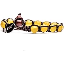 Bracciale Tibetano Originale In Agata Gialla – Portafortuna Tamashii Benedetto Dai Monaci