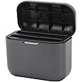 Goshyda Battery Hub for Insta360 One X2, USB C Battery Fast Charging Station, 2 Channel Storage Carrying Case Box with Card Slots for One X2 Battery