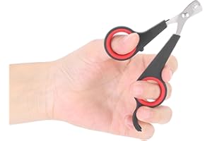 AKOZON Bird Nail Clipper, Pet Bird Parrot Small Animals Accessory Grooming Tool Nail Scissors Clipper for Small Parrot Birds Black and Red