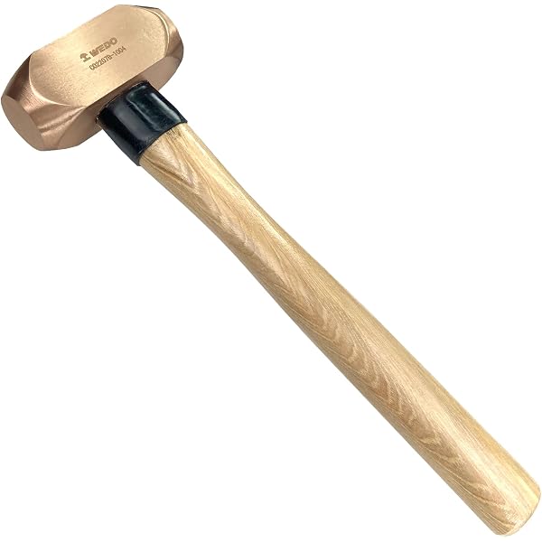 WEDO Copper Sledge Hammer 1lb,Club Hammer with Wooden Handle