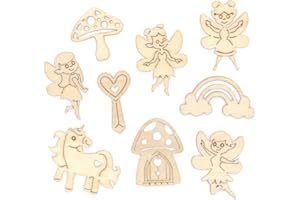 Baker Ross AX912 Mini Forme da Fata in Legno - Pacco da 72, Prodotti d’Artigianato in Legno per Progettare, Colorare e Decorare i Biglietti d’Auguri e Altri Oggetti