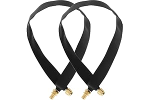QWORK® 2 stycken 30 cm SMA fönster koaxialkabel, platt kabel SMA kontakt till hona kompatibel med WLAN, , router ant