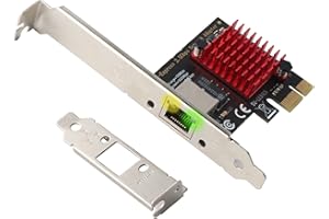 ‎UBIT Ubit Netzwerkadapter PCIe 2.5 GBase-T, Gigabit-Ethernet-Karte 2,5 Gbps/1000 Mbps/100 Mbps, RJ45-LAN-Adapter unterstützt PXE-Funktion für Windows/Linux/Mac