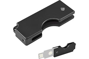 sciuU Étui Métallique avec Design Pliable Rotatif Compatible avec Yubico Security Key NFC/YubiKey 5 NFC / 5 NFC FIPS, USB-A - Coqueen Alliage d’Aluminium de Protection Anti-Rayure
