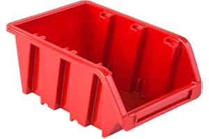 PAFEN NP4 - Caja de almacenamiento (apilable), color rojo