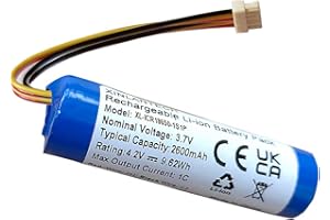 XINLANTECH Batterie de rechange 2600 mAh pour Vtech VM3252, VM3254, VM3258, RM2851, VM923, VM924, VM934, RM2771, babyphone C300, conférence, haut-parleur 18650