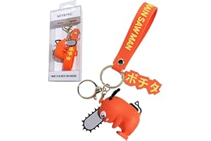 BSNRDX Chainsaw Man Keychain Key Ring Chainsaw Man Keychain Gift Keychain Bag Hanging Ornament Pendant Decoration for Gift Supplies Party Favor