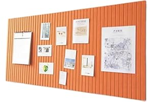 Rokeblau Grand tableau d'affichage décoratif en feutre - 0,9 cm d'épaisseur - Pliable - Avec ruban adhésif - Pour école, maison, cuisine, bureau - Orange - 120 x 80 cm