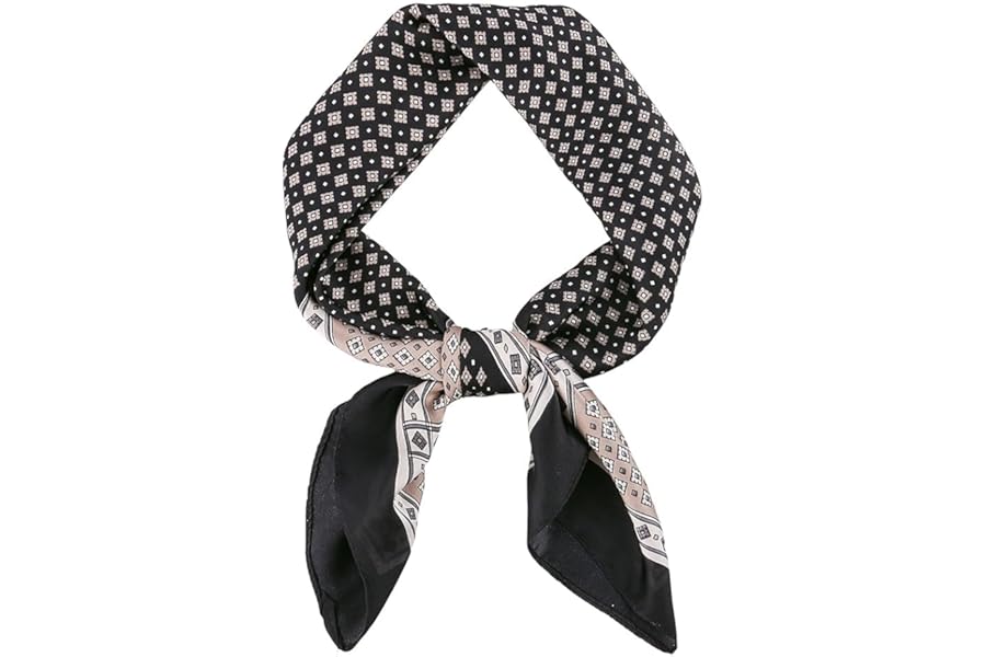 Mens Scarf, Scarf for Men Square Satin Silk Like Scarve Lightweight Neck Scarf Bandana Fashion Gifts for Men Formal Casual Business