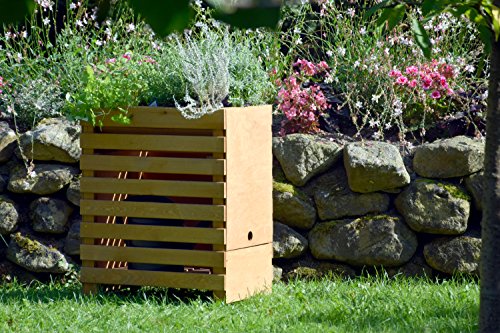 dobar Hochbeet auf Rädern aus Holz, Frühbeet Bausatz für Gemüse, Kräuter im Garten und Balkon, 58 x 36 x 71 cm, braun - 8