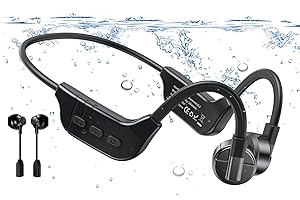 Relxhome Casque Conduction Osseuse, Écouteur Natation À Bluetooth 5.3, mémoire 32 Go intégrée, Lecteur MP3 Étanche IPX8,Casque Sport pour la Natation, Parfait pour Course, Natation