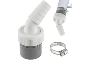AONAYO Waschmaschine Abfluss Adapter,Ablauf 40mm Rohr Mit Schlauchschelle,Einlaufstutzen 19-24 Mm,Abfluss Waschmaschine,Waschmaschinenanschluss Abfluss,Passend FüR GeschirrspüLer,Trockner,Waschmaschine
