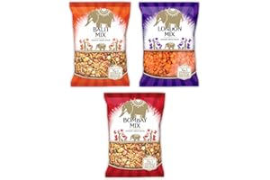 XENEVO Savory Indian Snack Mix Bundle of 3 – Balti Mix, London Mix, Bombay Mix – Authentic Crunchy – 325g Each Pack – Delicious Spicy & Flavorful Treats