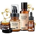 JANGOU Vibrant Glamour Anti - Aging Retinol Cream and Serum Combo, Retinol Anti Aging Face Cream & Essence, Retinol Firming & Revitalizing Cream, Vibrant Glamour Retinol Essence Toner (1Set)