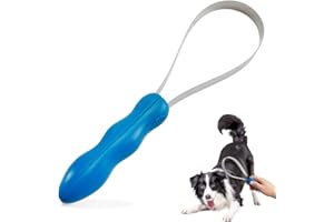 SULIVES Pet Hair Remover, Dog for Shedding Remover, Dual-Sided Shedding Blade with Stainless Steel, De-Shedding Tool for All Dogs, Soft Touch Grip Handle (Blue)