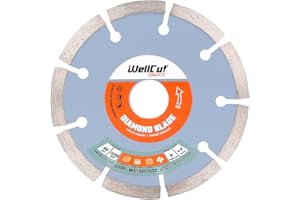 Diamond Cutting Discs For Angle Grinder 115mm 22.23mm Bore, Fits All Brands, Cutting Wheel For Concrete Brick Limestone Roofing Tile Natural Stone Sandstone WellCut